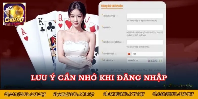 Lưu ý cần nhớ khi đăng nhập tài khoản 